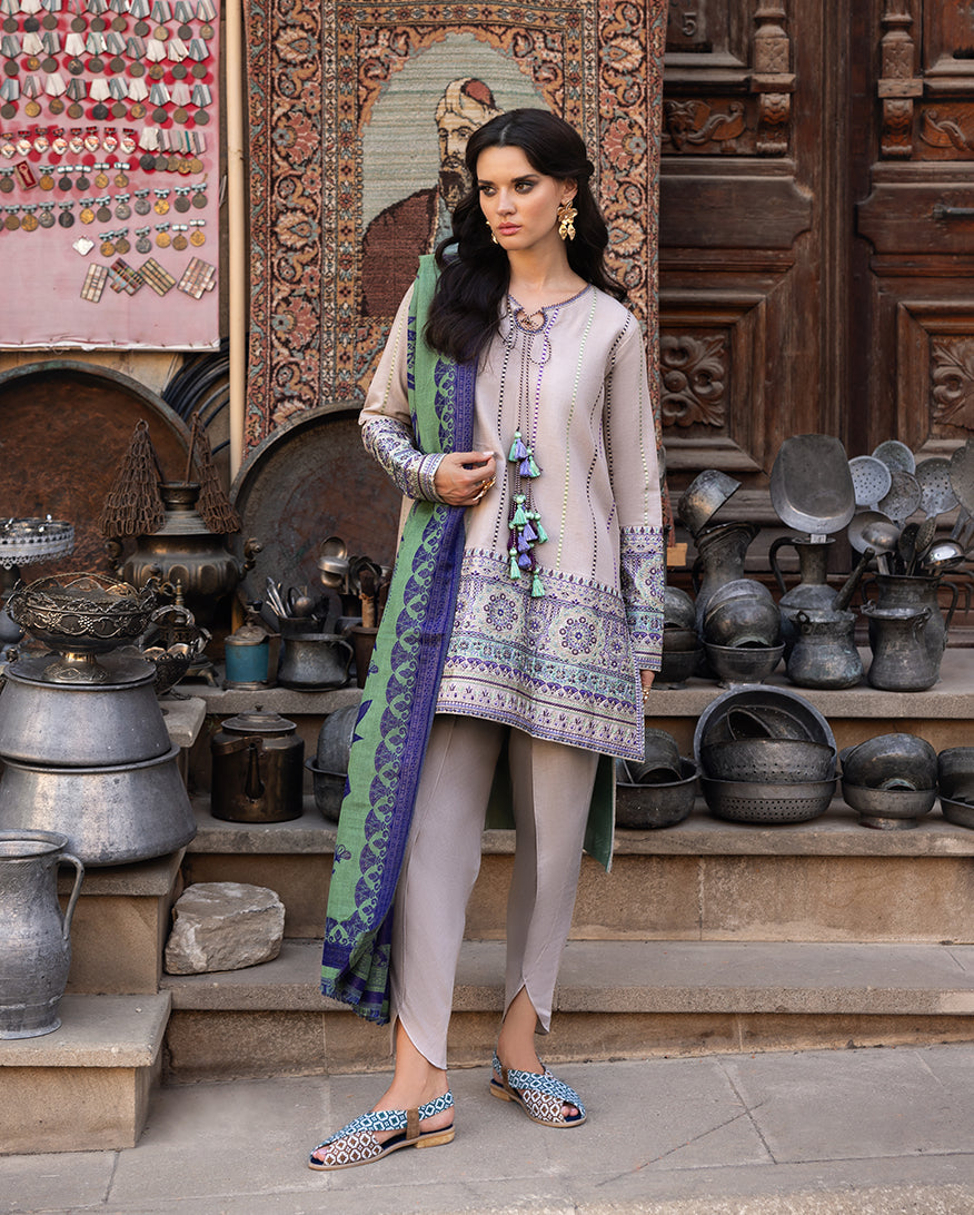 Esmel Lueur Dorent Embroidered Viscose Unstitched 3Pc Suit EUNWI2501-04 Liora