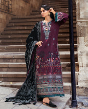 Esmel Lueur Dorent Embroidered Viscose Unstitched 3Pc Suit EUNWI2501-05 Froya