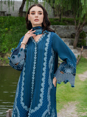 Faiza Faisal Dastaan Embroidered Khaddar Unstitched 3Pc Suit - EVARA