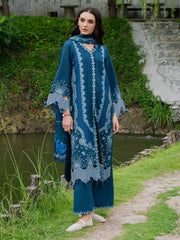 Faiza Faisal Dastaan Embroidered Khaddar Unstitched 3Pc Suit - EVARA