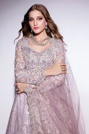 Best of Mushq Embroidered Net Unstitched 3Pc Suit BOM-10 Evening Haze