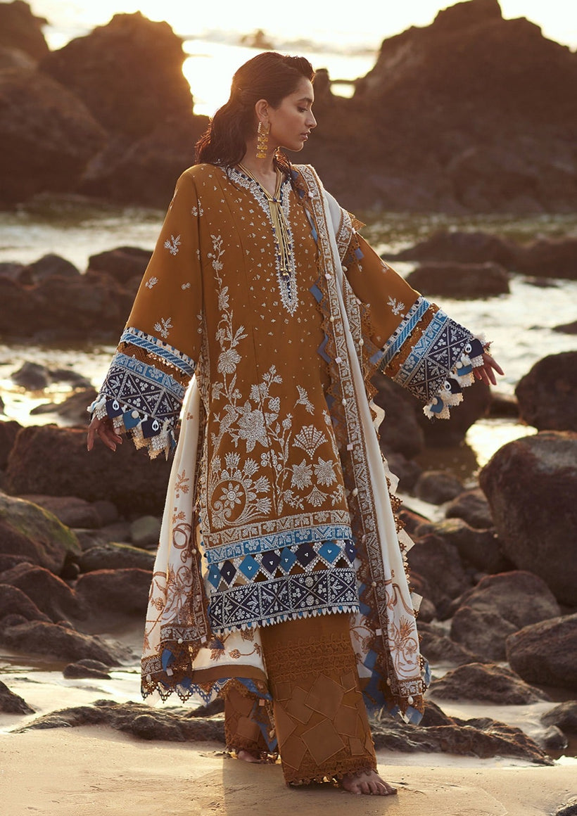 ELAN Embroidered Khaddar Unstitched 3Pc Suit EW23-04 MIRZETA