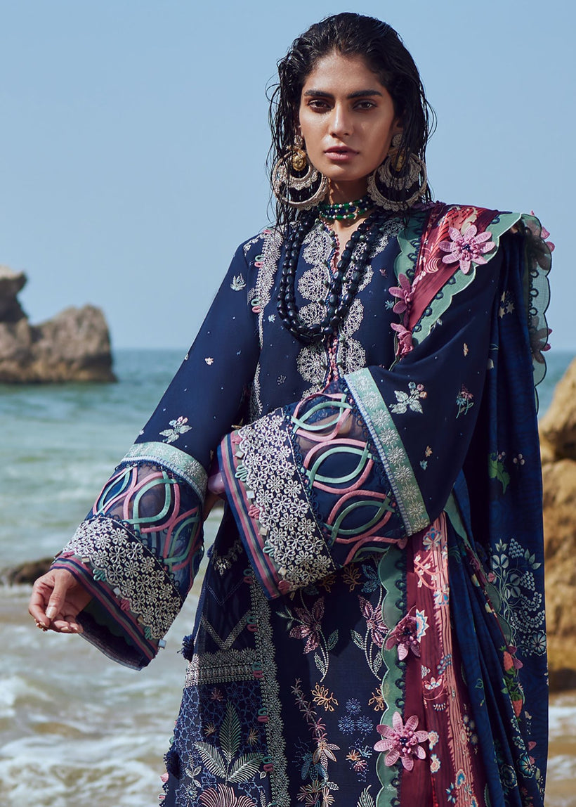 ELAN Embroidered Khaddar Unstitched 3Pc Suit EW23-06 DARIEN