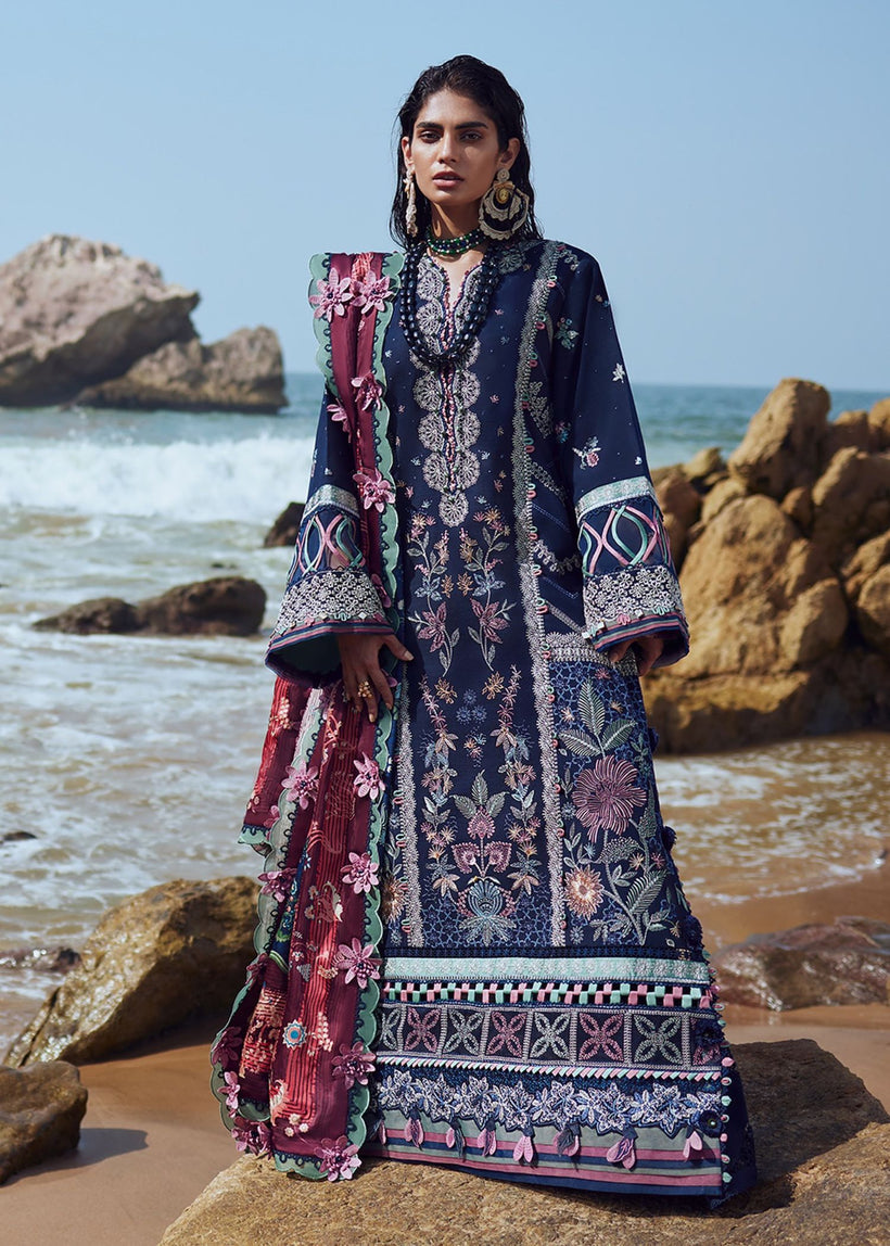 ELAN Embroidered Khaddar Unstitched 3Pc Suit EW23-06 DARIEN