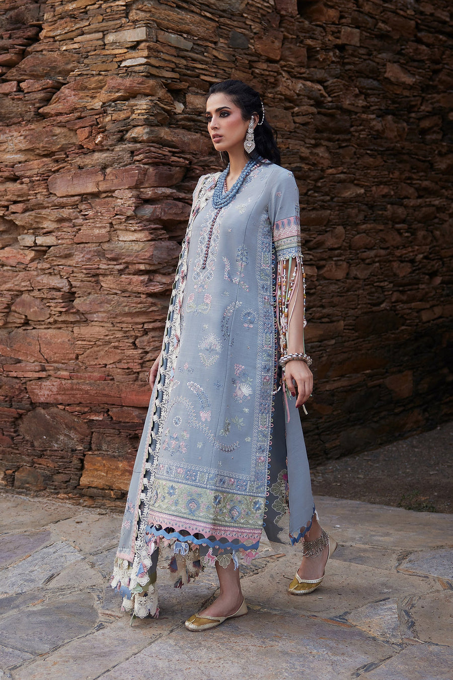 ELAN Embroidered Khaddar Unstitched 3Pc Suit EW24-01 SERAPHINA