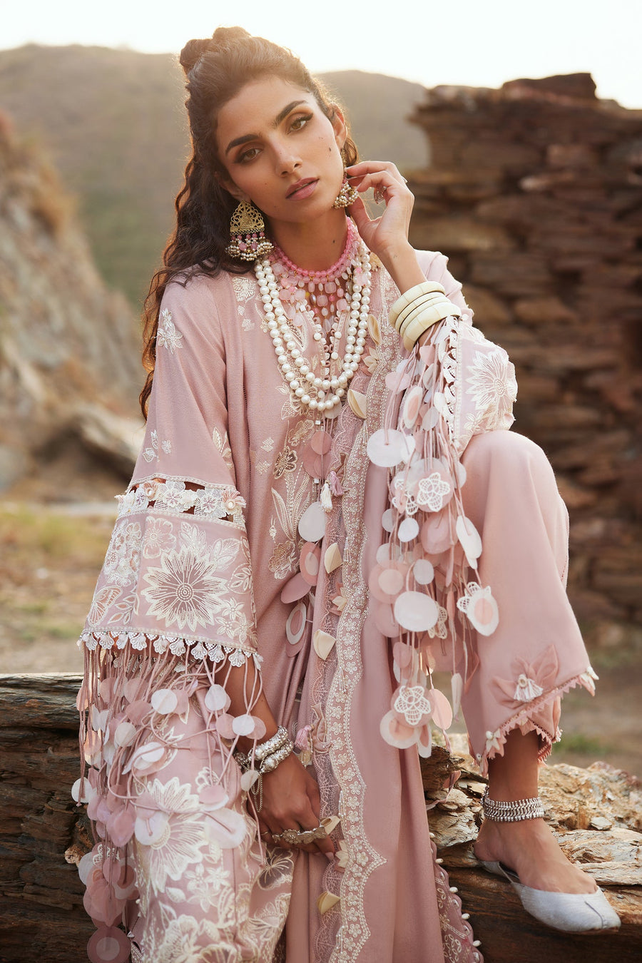 ELAN Embroidered Karandi Unstitched 3Pc Suit EW24-04 AURELIA
