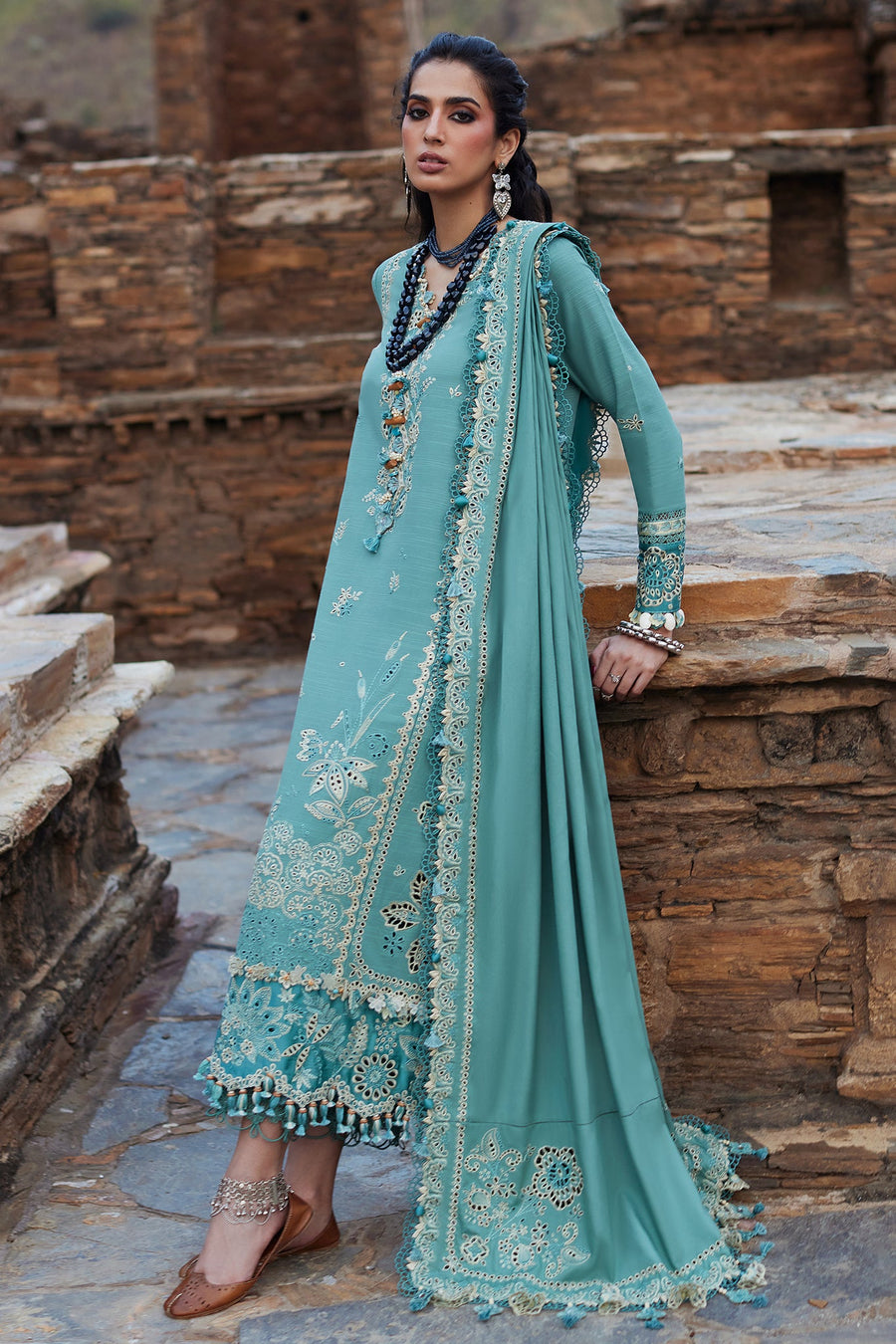 ELAN Embroidered Khaddar Unstitched 3Pc Suit EW24-09 CELESTIA