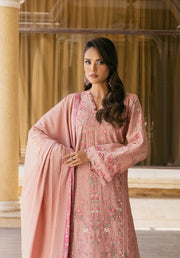 Elaf Premium Embroidered Karandi Unstitched 3Pc Suit EWK-3A DUSTYROSE