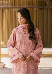 Elaf Premium Embroidered Karandi Unstitched 3Pc Suit EWK-3A DUSTYROSE
