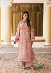 Elaf Premium Embroidered Karandi Unstitched 3Pc Suit EWK-3A DUSTYROSE