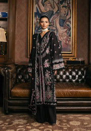 Elaf Premium Embroidered Karandi Unstitched 3Pc Suit EWK-4A NIGHTBELLE