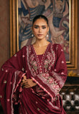 Elaf Premium Embroidered Karandi Unstitched 3Pc Suit EWK-4B CRIMSONELLE