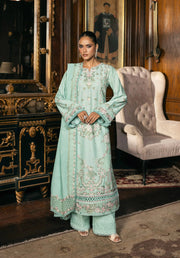 Elaf Premium Embroidered Karandi Unstitched 3Pc Suit EWK-5B FLORAZURE