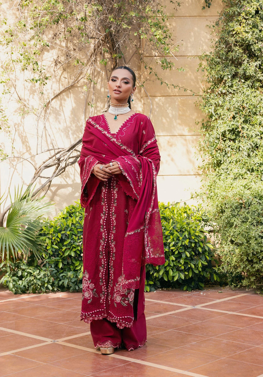Elaf Premium Embroidered Karandi Unstitched 3Pc Suit EWK-6A VELVROSE
