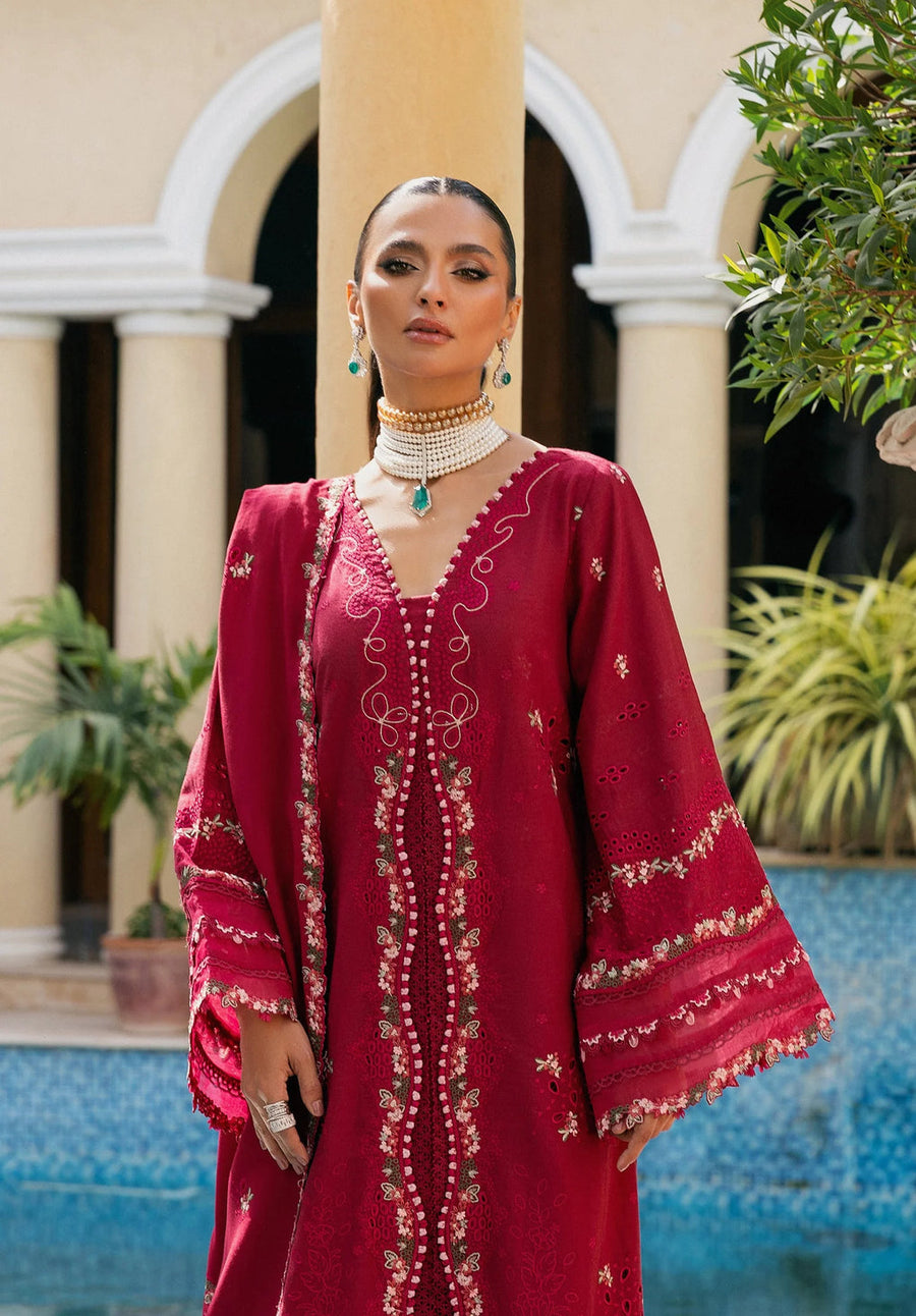 Elaf Premium Embroidered Karandi Unstitched 3Pc Suit EWK-6A VELVROSE