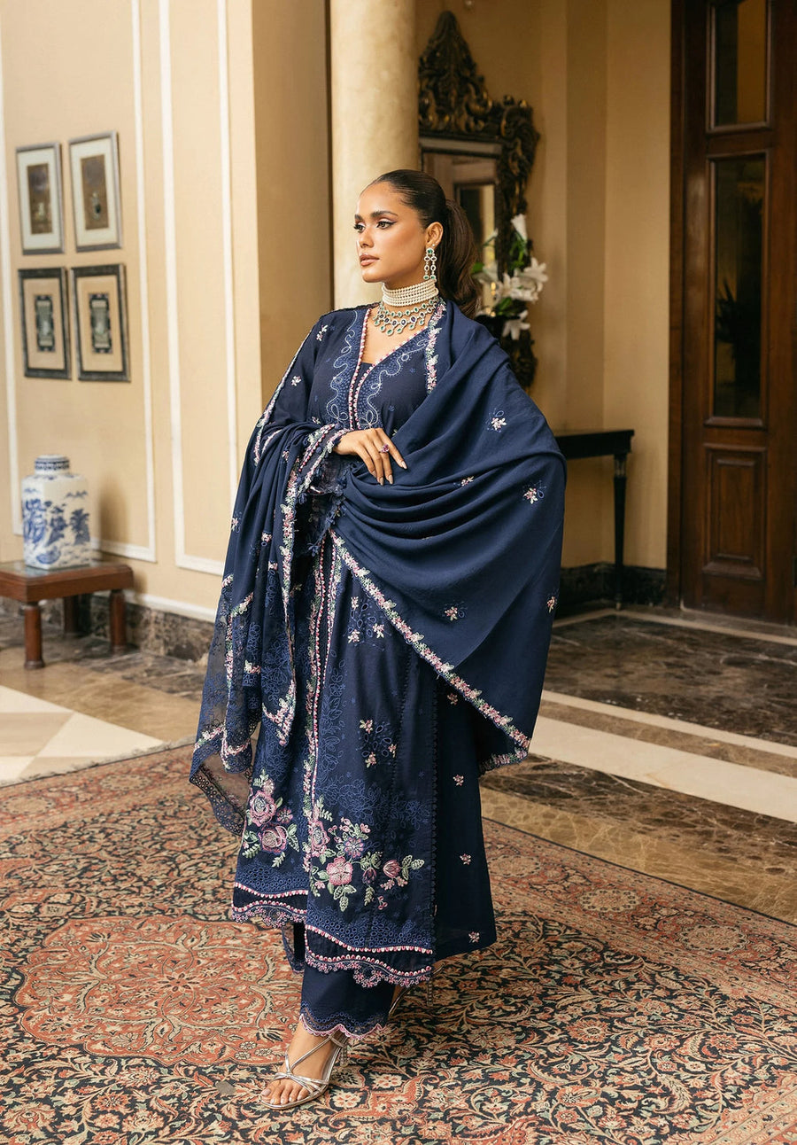 Elaf Premium Embroidered Karandi Unstitched 3Pc Suit EWK-6B AMBER HAZE