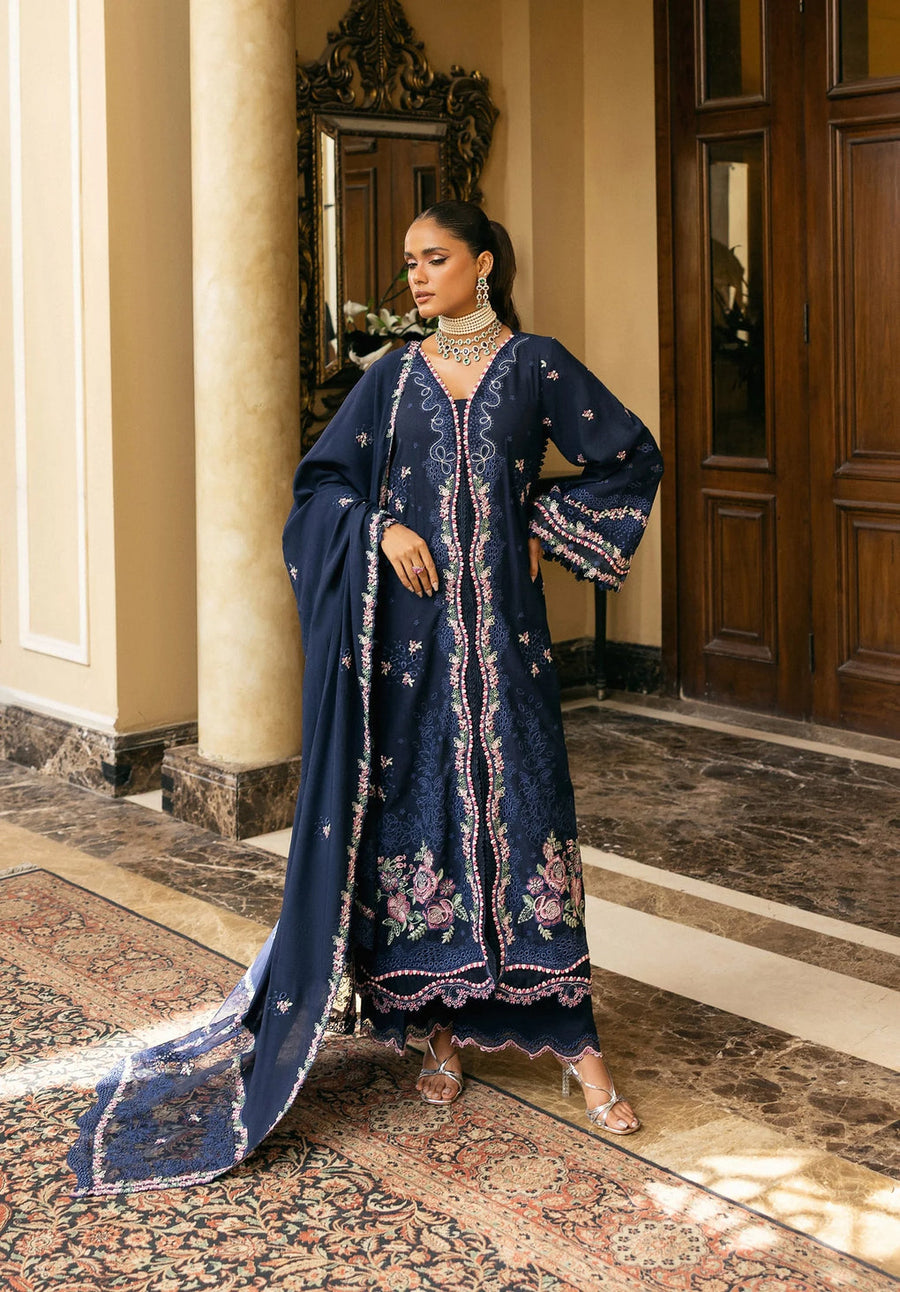 Elaf Premium Embroidered Karandi Unstitched 3Pc Suit EWK-6B AMBER HAZE