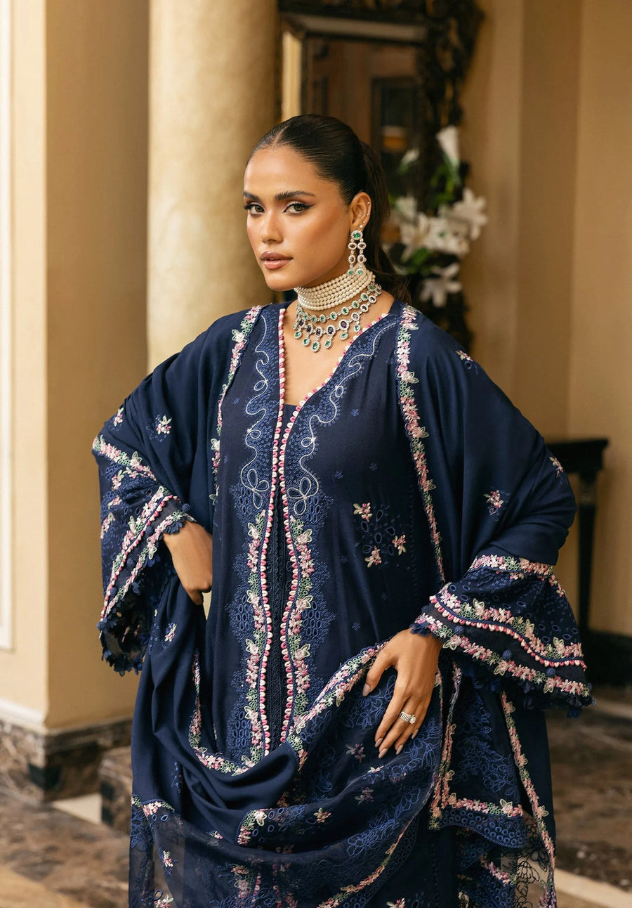 Elaf Premium Embroidered Karandi Unstitched 3Pc Suit EWK-6B AMBER HAZE