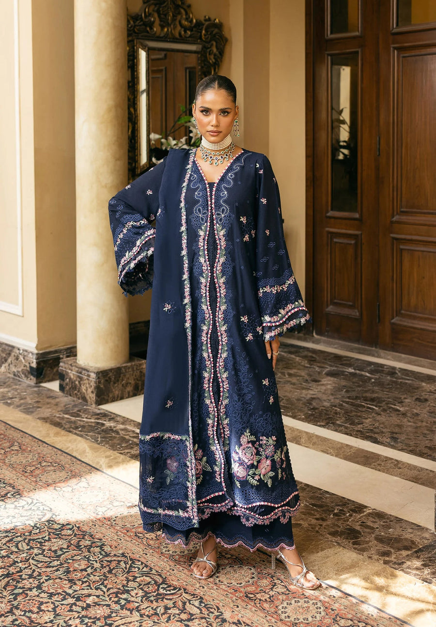 Elaf Premium Embroidered Karandi Unstitched 3Pc Suit EWK-6B AMBER HAZE
