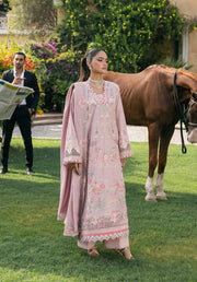 Elaf Premium Embroidered Karandi Unstitched 3Pc Suit EWK-7B HUSHPINK