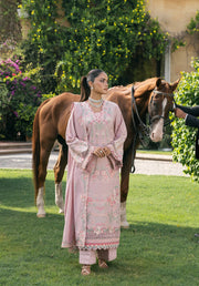 Elaf Premium Embroidered Karandi Unstitched 3Pc Suit EWK-7B HUSHPINK