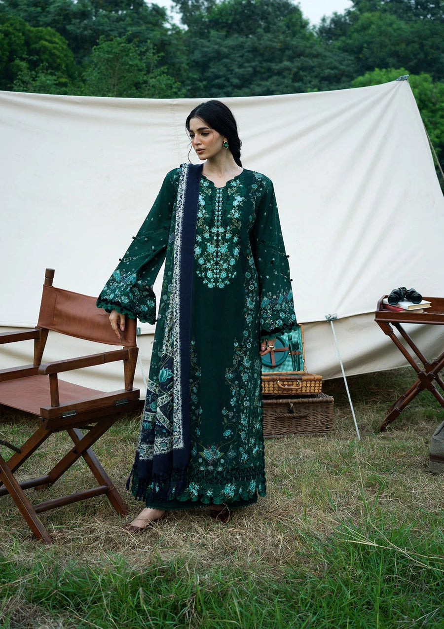 Elaf Premium Wilderness Unstitched Khaddar 3Pc Suit EWR-1A WINTERMINT
