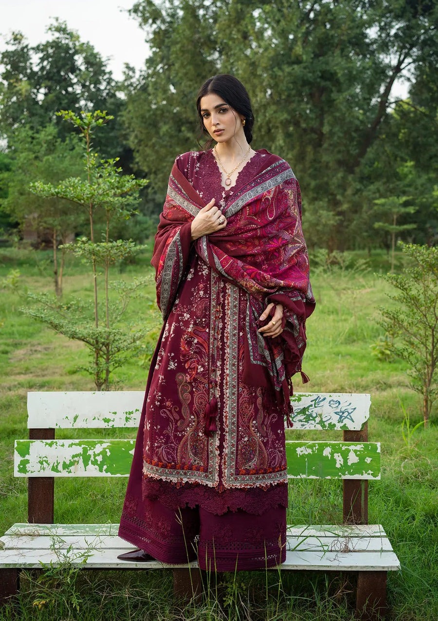 Elaf Premium Wilderness Unstitched Khaddar 3Pc Suit EWR-2A ROWAN