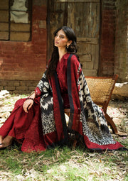 Elaf Premium Wilderness Unstitched Marina Twill 3Pc Suit EWR-5A CRIMSONWOOD