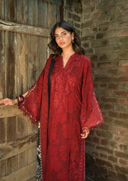 Elaf Premium Wilderness Unstitched Marina Twill 3Pc Suit EWR-5A CRIMSONWOOD