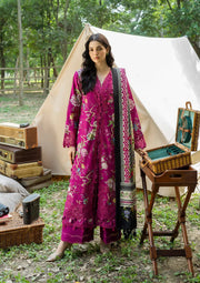 Elaf Premium Wilderness Unstitched Khaddar 3Pc Suit EWR-7B MULBERRY