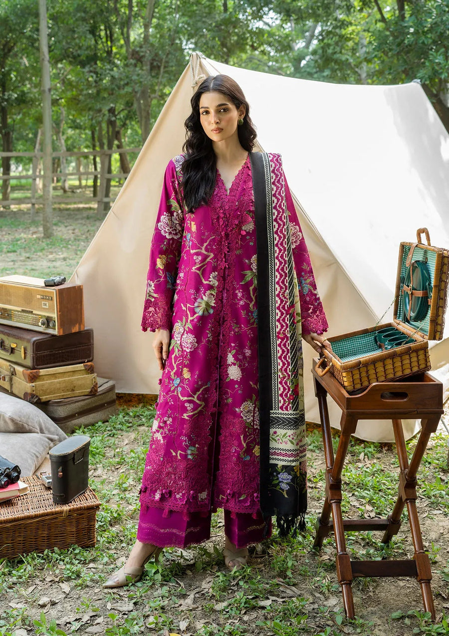 Elaf Premium Wilderness Unstitched Khaddar 3Pc Suit EWR-7B MULBERRY