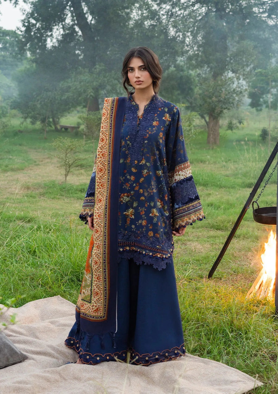 Elaf Premium Wilderness Unstitched Khaddar 3Pc Suit EWR-8B ELSEWHERE