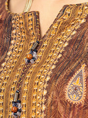 edenrobe Premium Printed Unstitched Viscose 3Pc EWU22A4-24004