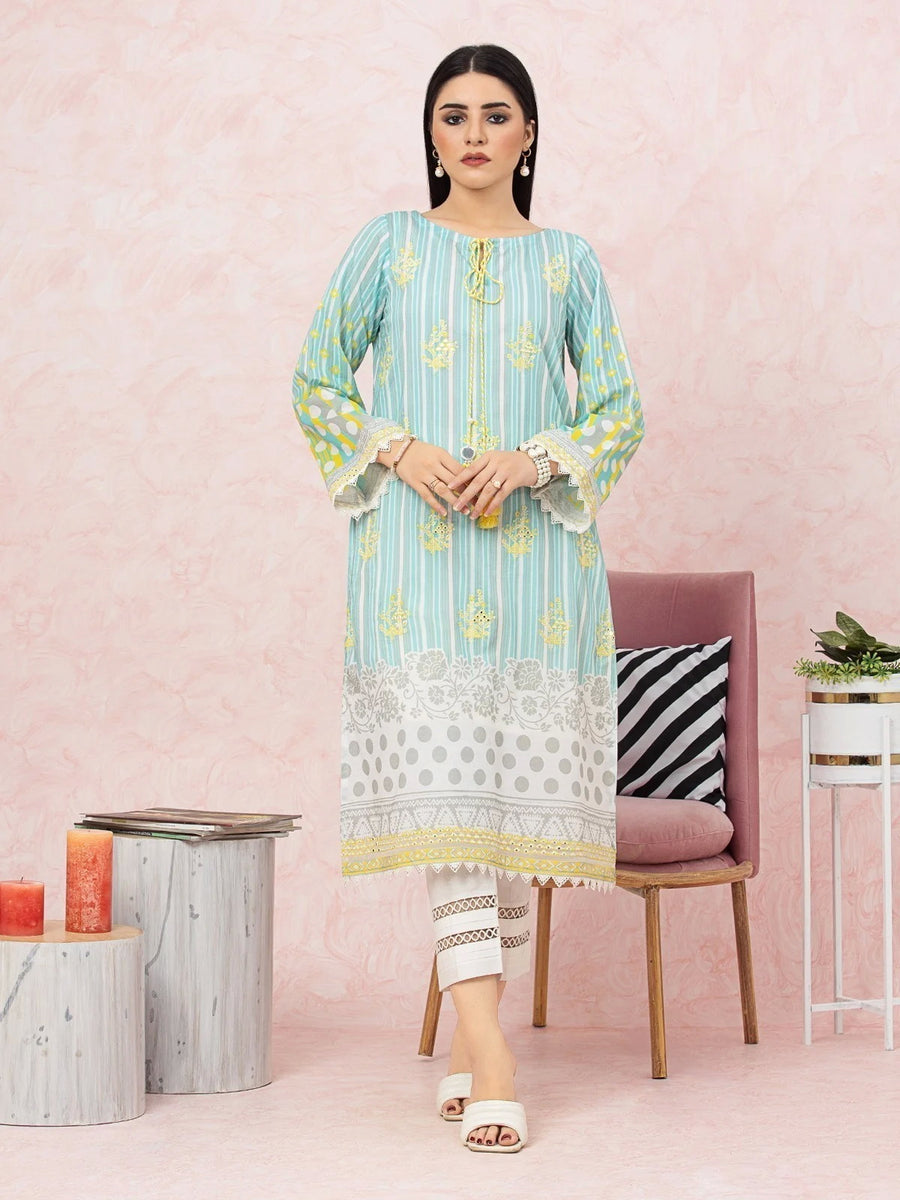 edenrobe Premium Festive Unstitched Lawn 1Pc Suit EWU22V1-26509