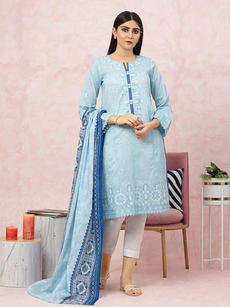 edenrobe Premium Festive Unstitched Lawn 2Pc Suit EWU22V1-26516