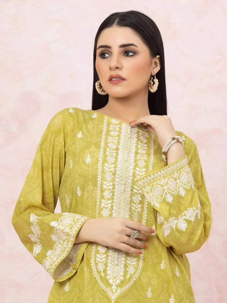 edenrobe Premium Festive Unstitched Lawn 3Pc Suit EWU22V1-26530