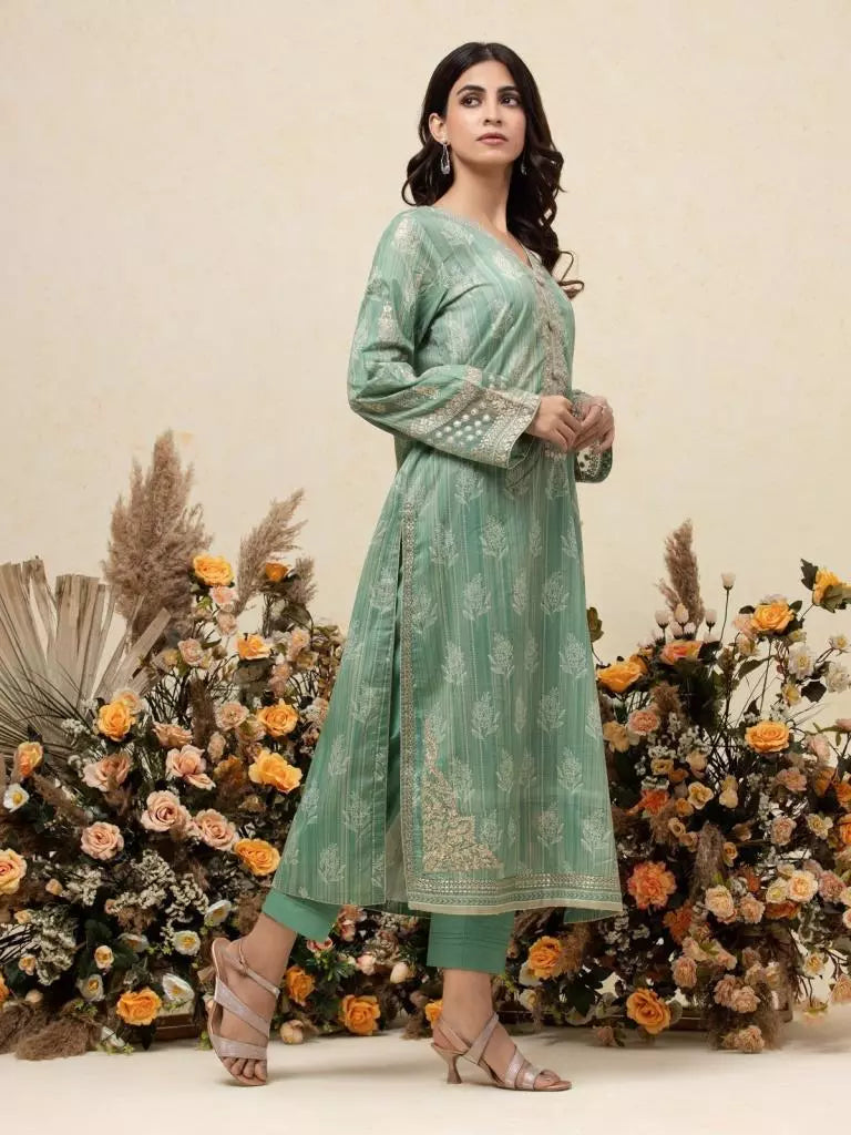 edenrobe Premium Festive Unstitched Lawn 2Pc Suit EWU22V1-26531