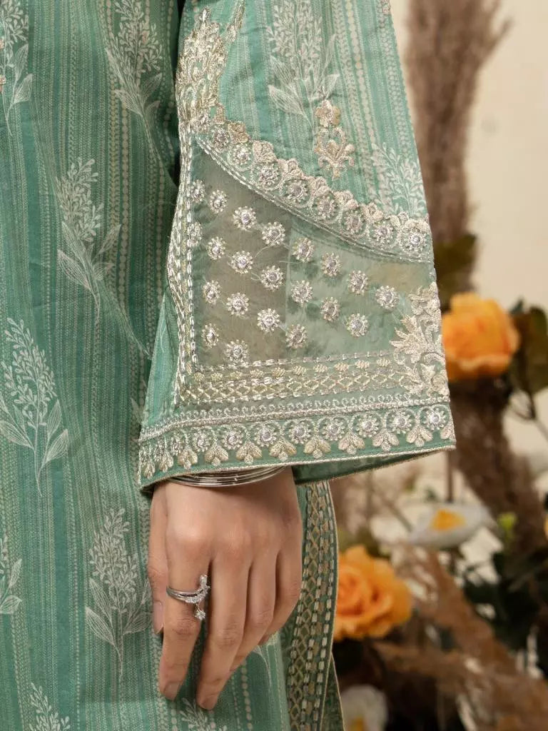 edenrobe Premium Festive Unstitched Lawn 2Pc Suit EWU22V1-26531