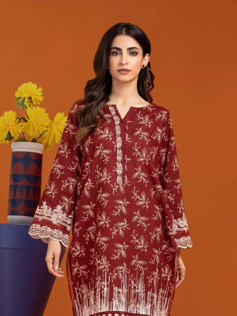 edenrobe Premium Festive Unstitched Lawn 2Pc Suit EWU22V1-26535