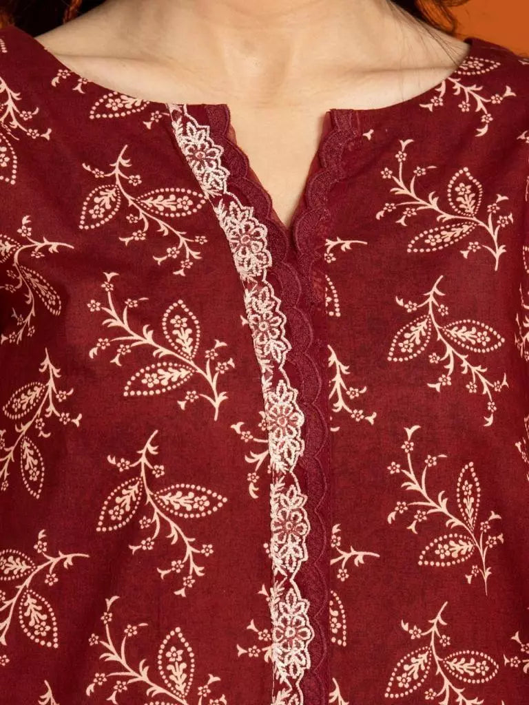 edenrobe Premium Festive Unstitched Lawn 2Pc Suit EWU22V1-26535