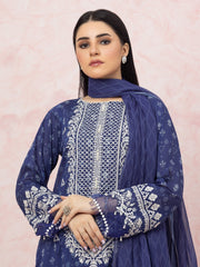 edenrobe Premium Embroidered Lawn Unstitched 3Pc Suit EWU22V1-26540