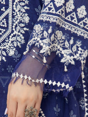 edenrobe Premium Embroidered Lawn Unstitched 3Pc Suit EWU22V1-26540