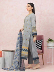 edenrobe Premium Embroidered Lawn Unstitched 3Pc Suit EWU22V1-26543