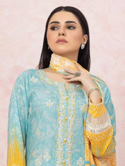 edenrobe Premium Festive Unstitched Lawn 3Pc Suit EWU22V1-26544