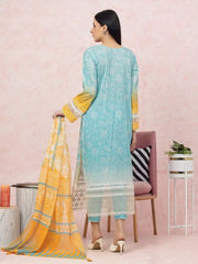 edenrobe Premium Festive Unstitched Lawn 3Pc Suit EWU22V1-26544