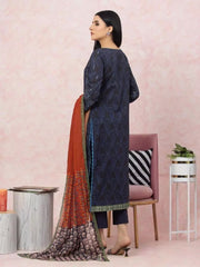 edenrobe Premium Festive Unstitched Lawn 3Pc Suit EWU22V1-26545