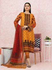 edenrobe Premium Festive Unstitched Lawn 3Pc Suit EWU22V1-26574
