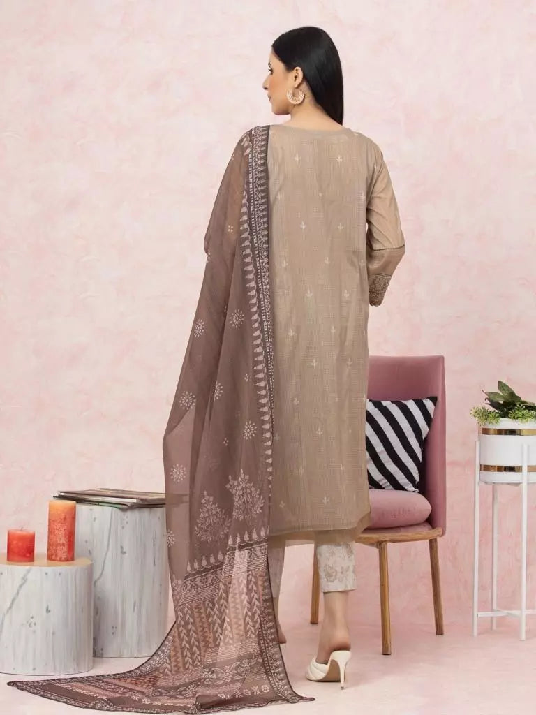 edenrobe Premium Festive Unstitched Lawn 3Pc Suit EWU22V1-26577