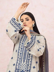 edenrobe Premium Festive Unstitched Lawn 3Pc Suit EWU22V1-26608