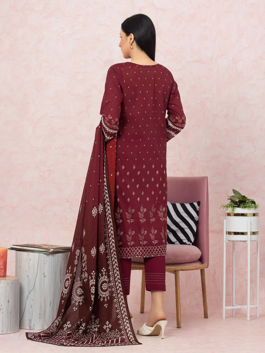 edenrobe Premium Festive Unstitched Lawn 3Pc Suit EWU22V1-26614